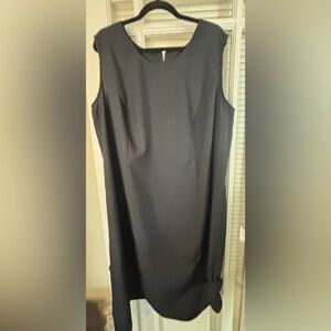 Elegant Black Sleeveless Dress-1x